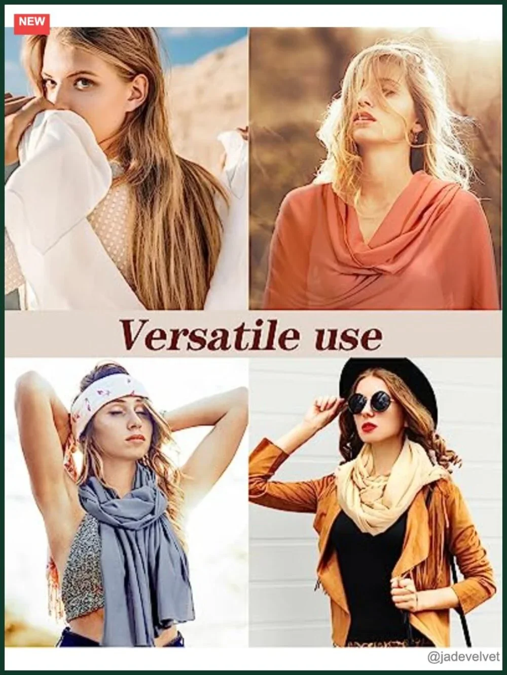 20 Pack Solid Chiffon Hijab Scarves, Lightweight Long Shawl Wrap for Women